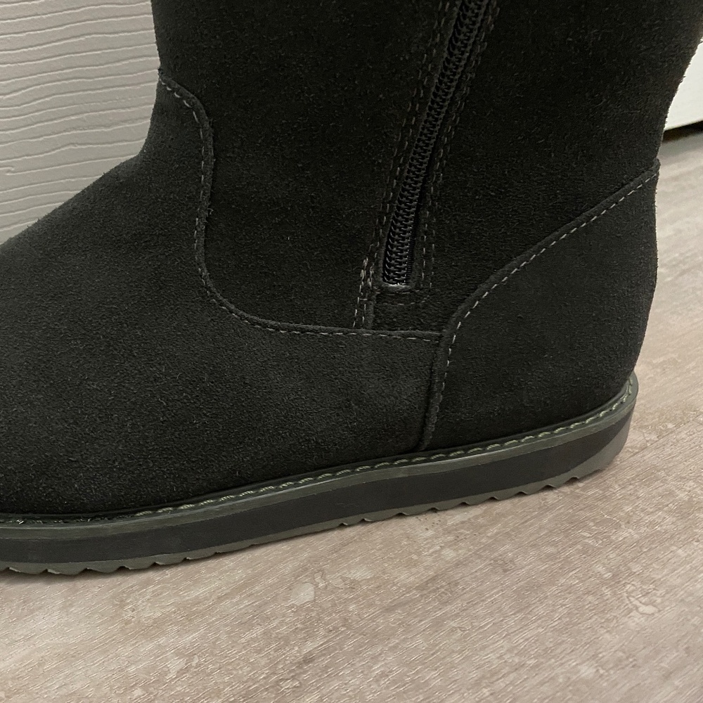 Ladies Emu Australia Gravelly Waterproof Suede Sheepskin Boots Gray Size10 New - Picture 9 of 16